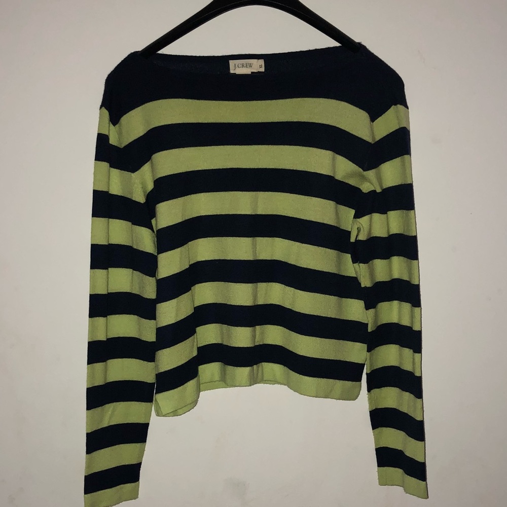 Women’s XL J.Crew Striped Cropped  sweater
